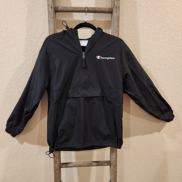 Champion Men's Black Windbreaker Lightweight Jacket - Size Small - Picture 1 of 9